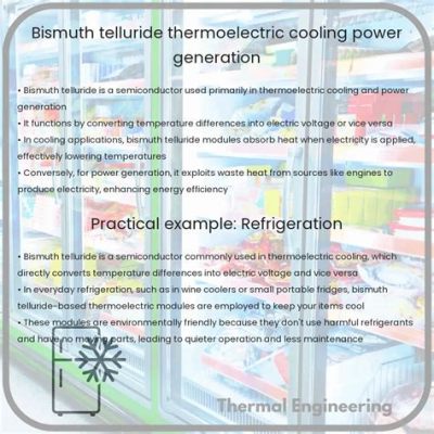  Bismuth Telluride: Yüksek Performanslı Termoelektrik Uygulamalar İçin İdeal Bir Seçim mi?